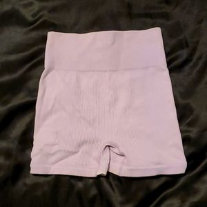 Lavender Ribbed Butt Scrunch Shorts